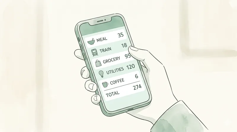 Close-up of a smartphone app screen showing a clean settlement list