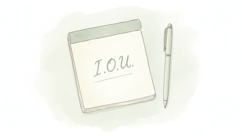 A hand writing an amount and date in a notebook
