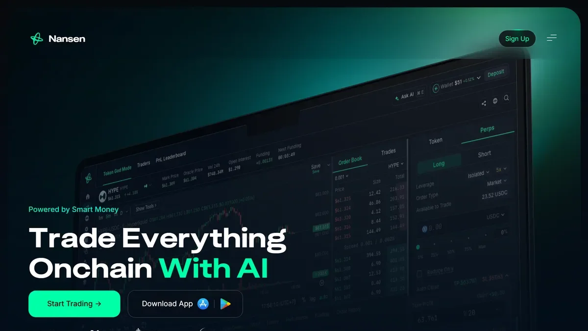 Nansen の公式サイトのトップページ