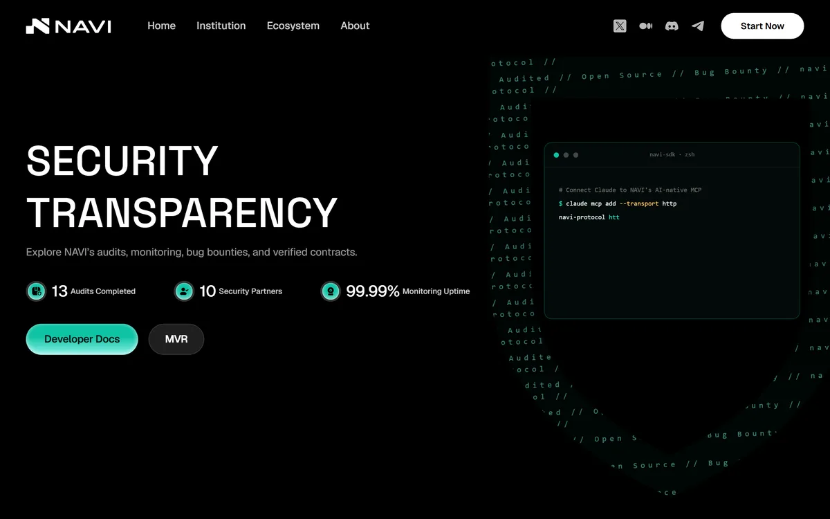 Security ページ。監査 13 件・セキュリティパートナー 10 社・監視の稼働率 99.99%